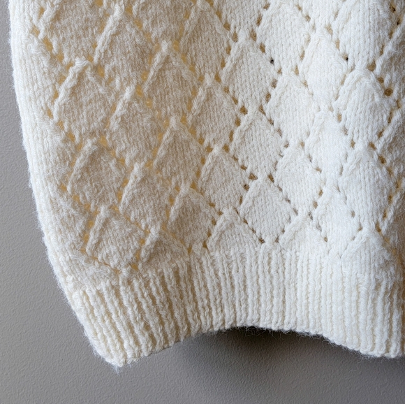 Handmade | Diamond Crochet Knitted Sweater Top - Picture 3 of 5